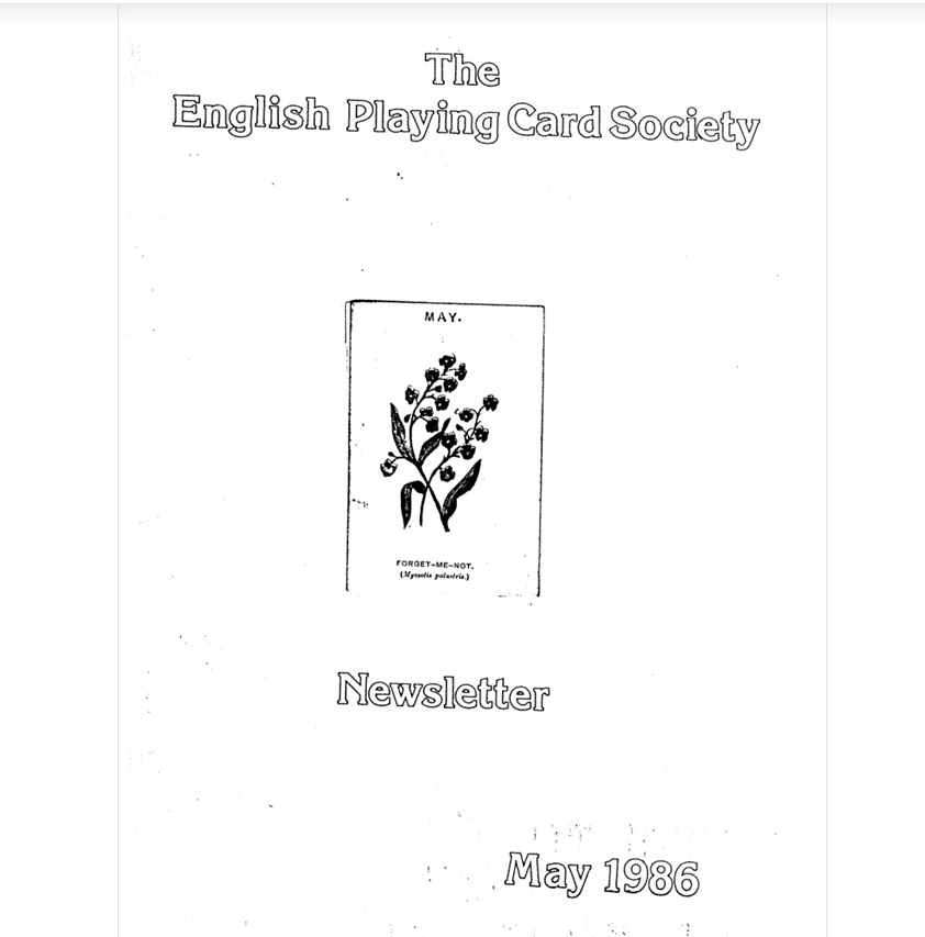 EPCS May 1986 Newsletter cover