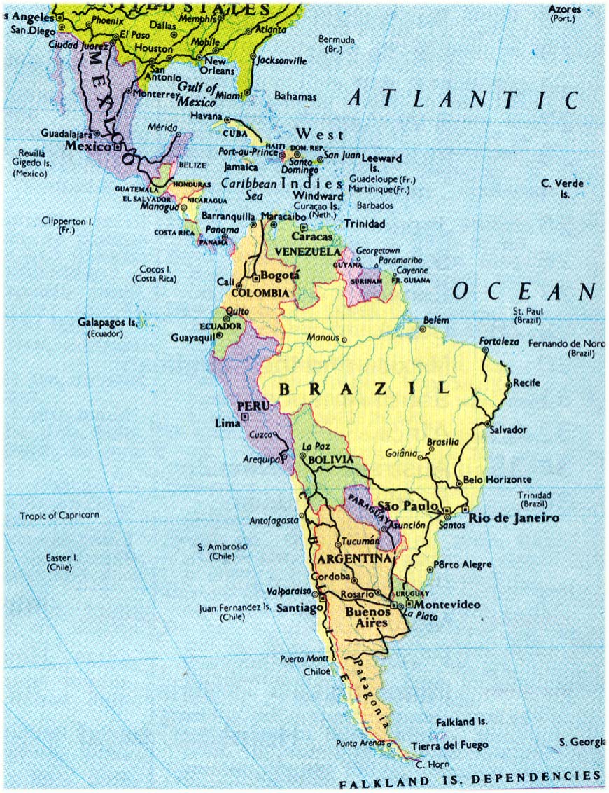 Найдите на карте государства латинской америки названные. Политическая карта Латинской Америки. Политическая карта Южной Америки и центральной Америки. Мексика на карте Южной Америки. Состав Латинской Америки политическая карта.